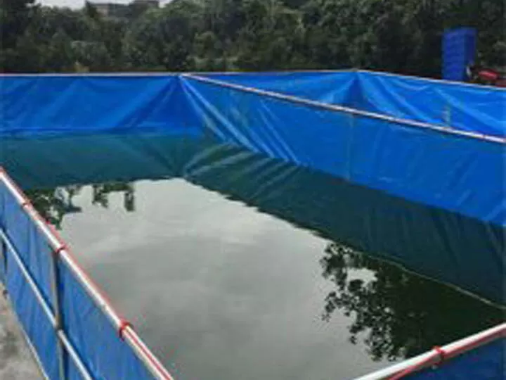 Floating Fish Pellet Machine Sold To Ghana 5 Tarpaulin fish pond