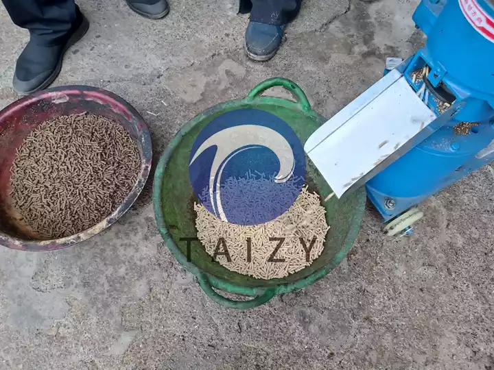 Feed pellet finished production