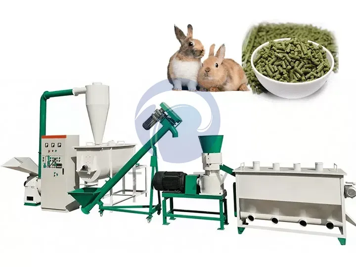 خط إنتاج علف الأرانب