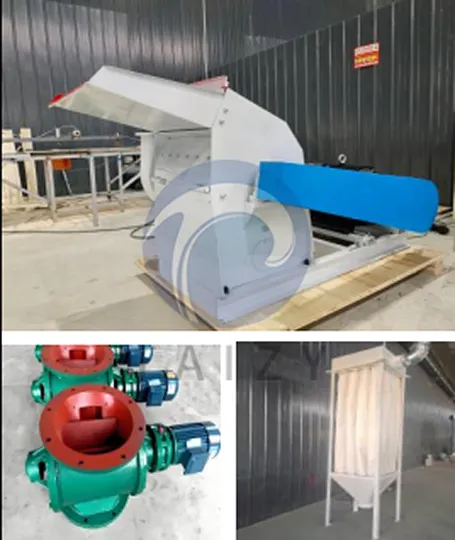 A hammer mill is a machine used to crush and grind raw materials such as corn, wheat, soybean meal, and other grains into fine powder. It is an essential piece of equipment in animal feed production lines, helping improve mixing efficiency and pellet quality.